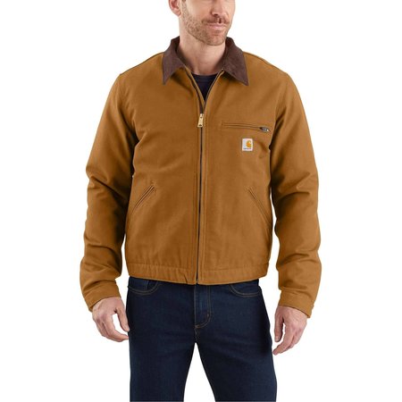 CARHARTT Relaxed Fit Duck Blanket-Lined Detroit Jacket, Carhartt Brown, Medium, REG 103828-BRNMREG